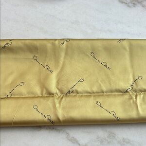 Oscar de la Renta Pale Yellow Logo Fabric 140 inches X45